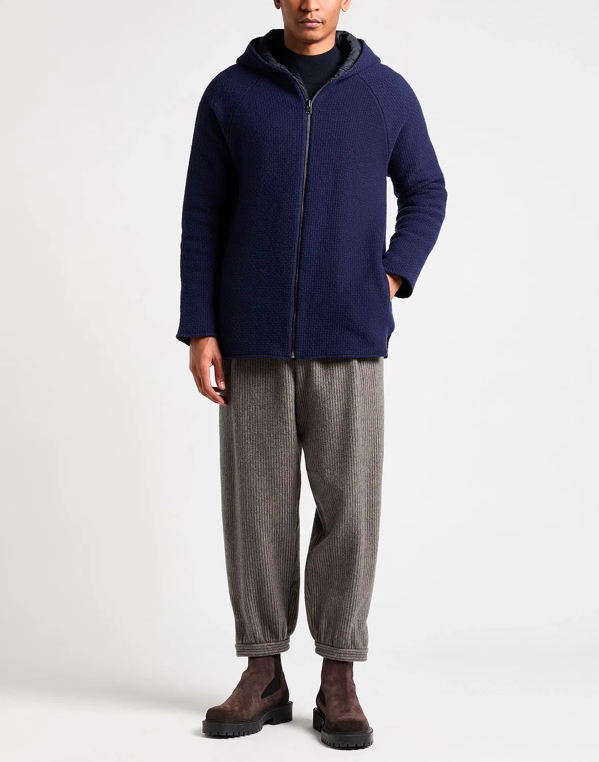 Пальто однобортное из шерсти ETRO Midnight blue — фото 2