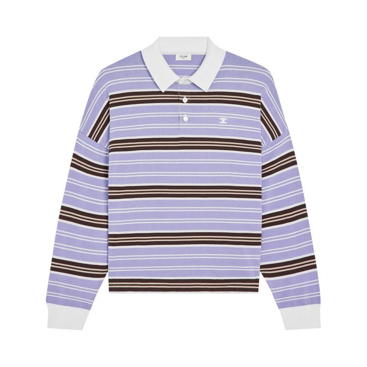 

Свитер CELINE Polo Sweater, Lilac/Brown/Ecru