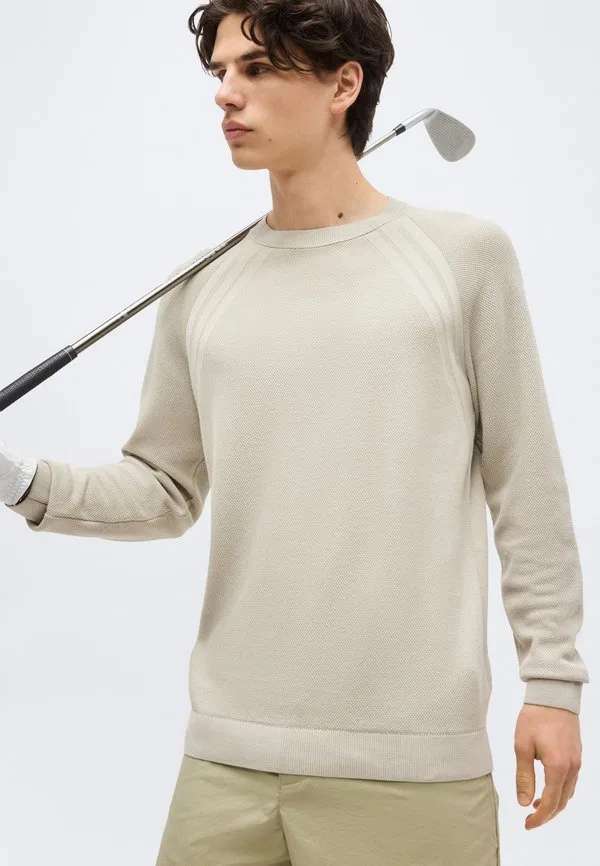 Турнирный джемпер с круглым вырезом Adidas Golf, Beige — фото 4