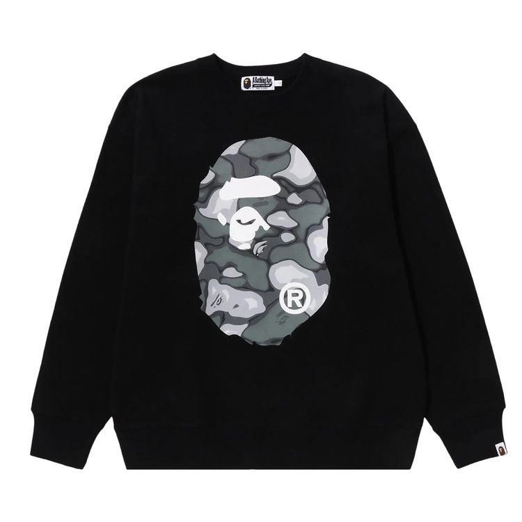 

Свитер BAPE Liquid Camo Ape Head Relaxed Fit Crewneck Sweat, Black