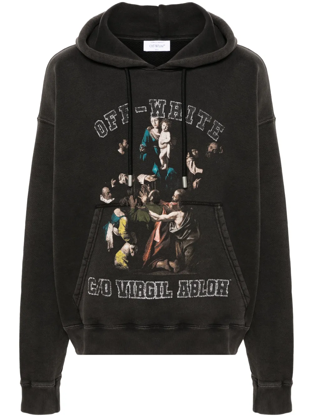 

Худи с графичным принтом OFF-WHITE, черный