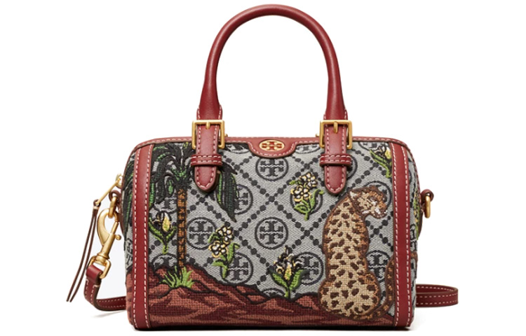 

Кожаная мини-сумка Boston женская красная TORY BURCH