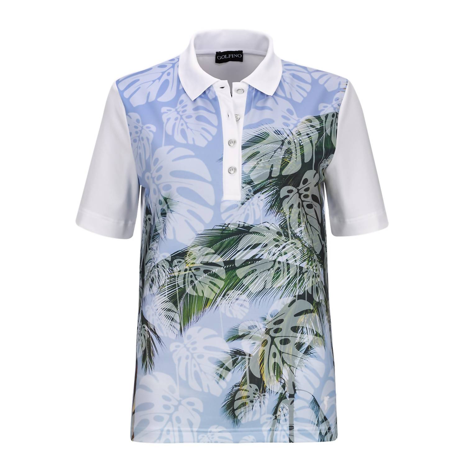 

Женская рубашка-поло Palm Beach Printed Polo в цвете Optical White GOLFINO