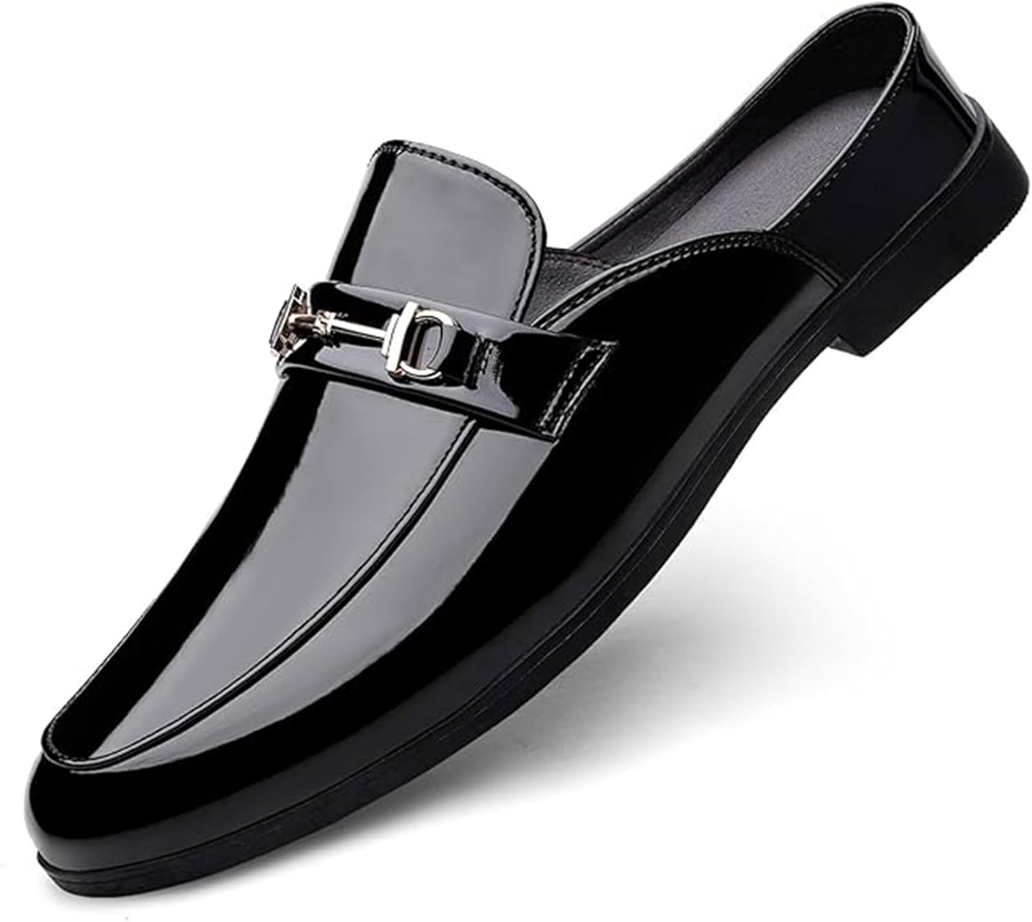 

Мужские слипоны-лоаферы Xinduoyu с принтом, без пятки, повседневная обувь, черный