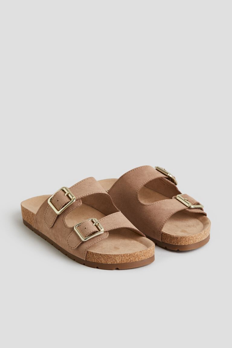 

Сандалии с двумя ремешками H&M, бежевый