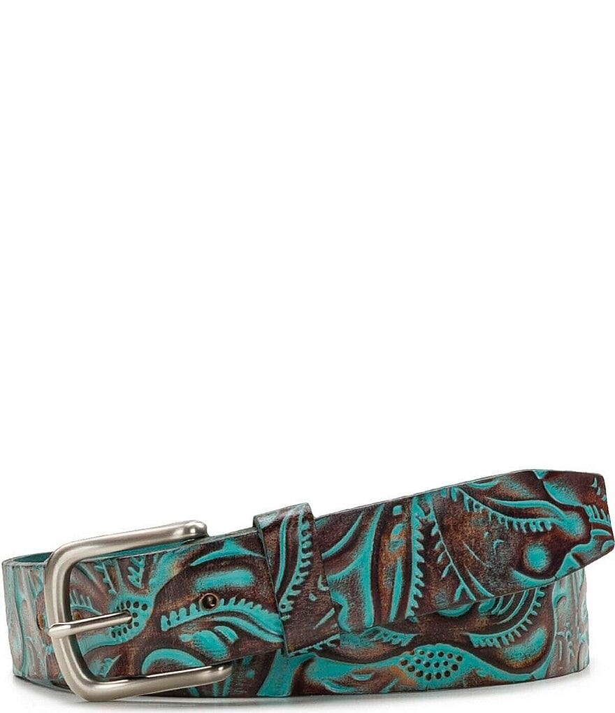 

Patricia Nash Pelosa Tooled Turquoise 1,25 Пояс, синий