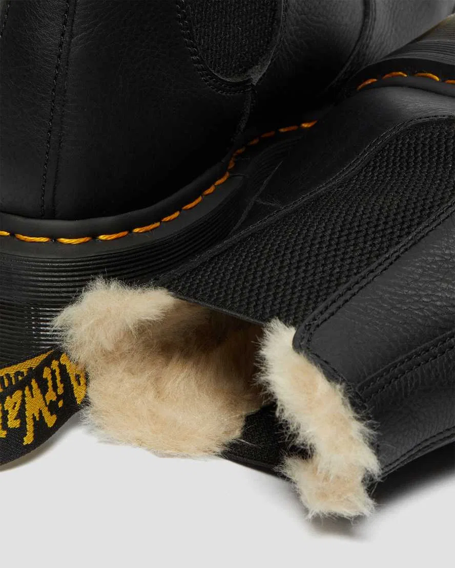 2976 Ботинки челси на платформе с подкладкой из искусственного меха Dr Martens, черный — фото 3