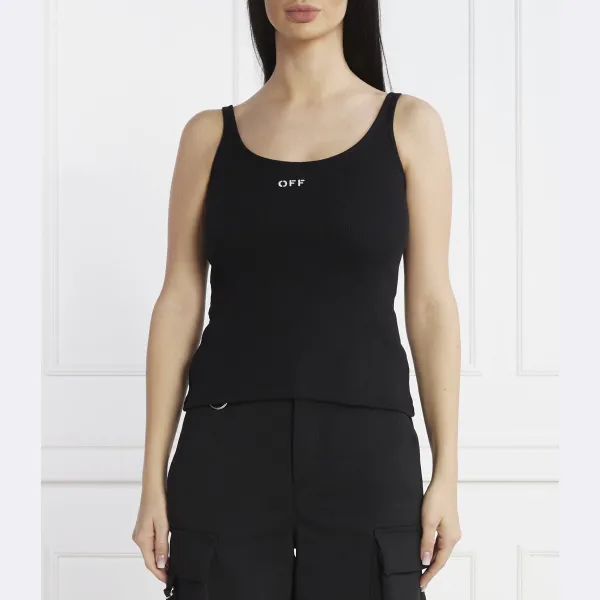 

Топ стандартного кроя Off White, черный