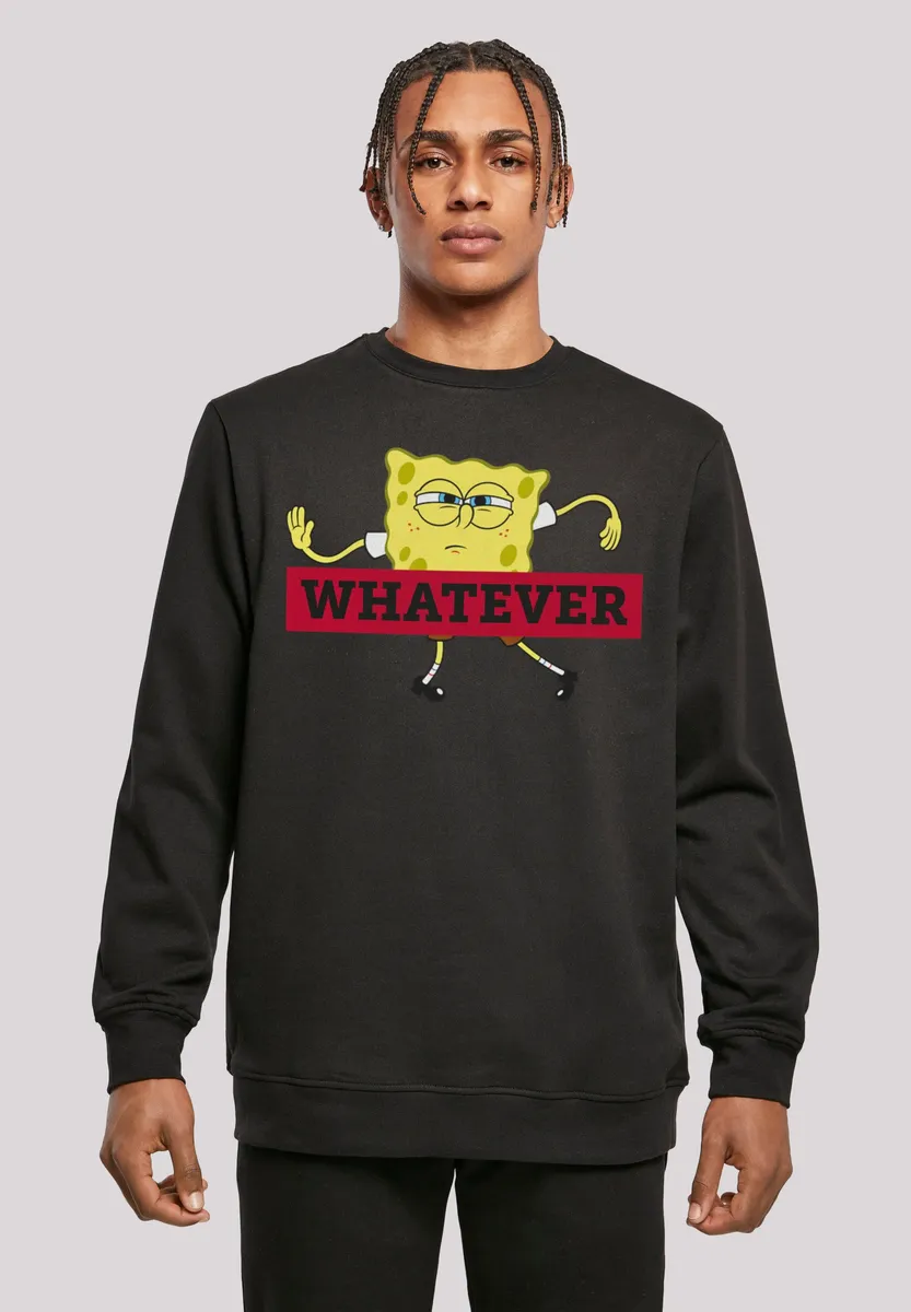 

F4NT4STIC толстовка "Sponge Bob Squarepants WHATEVER", принт, черный