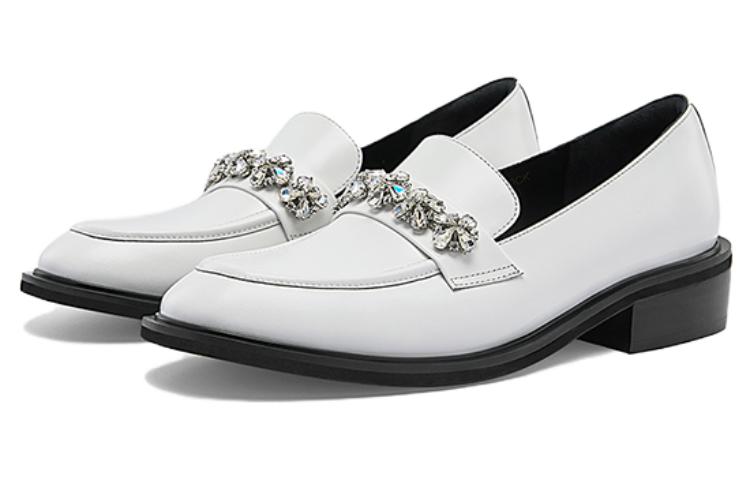 NINE WEST Лоферы женские черно-молочные белые, цвет Milk White