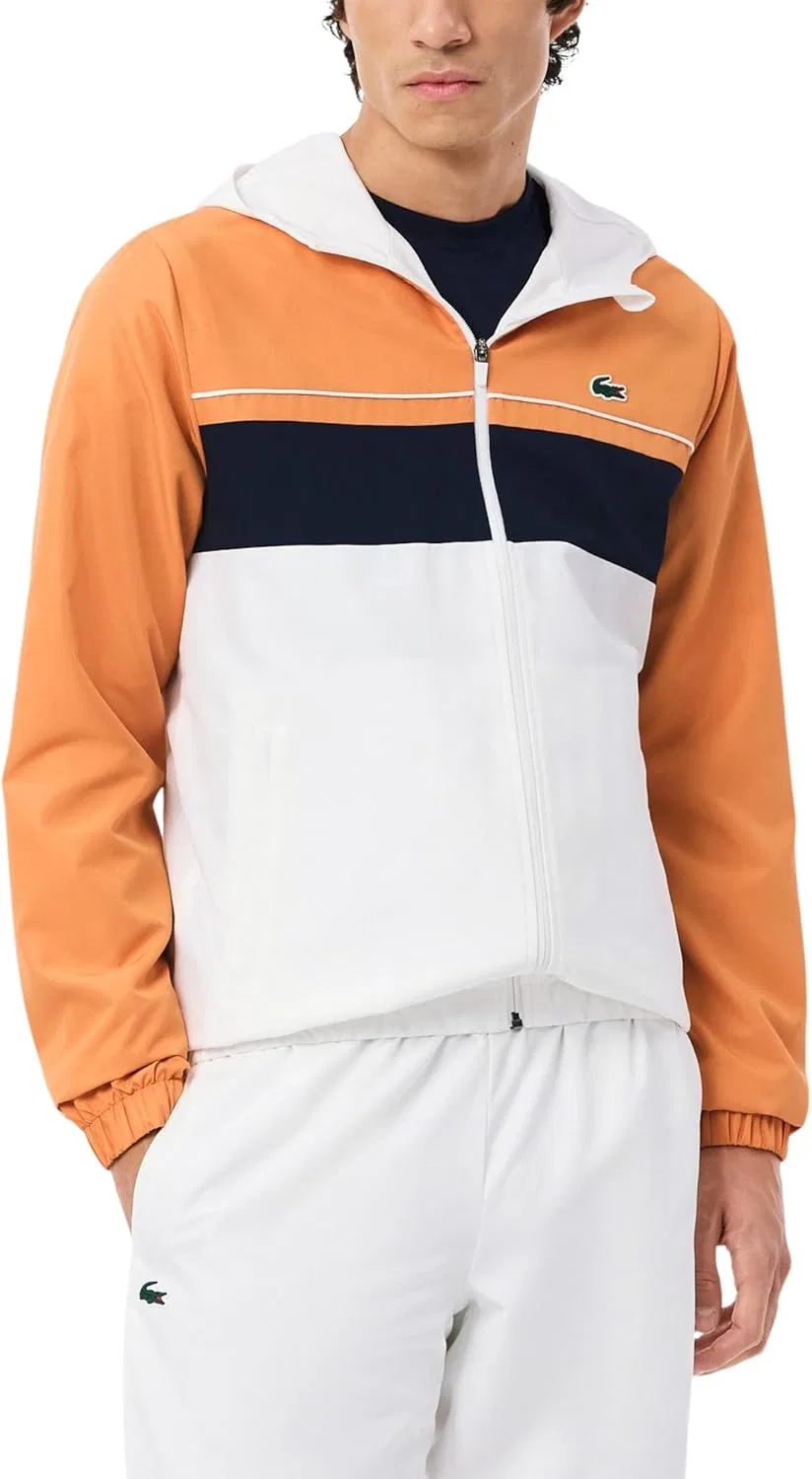 Спортивный костюм Lacoste Diamond Taffeta, белый/розовый/темно-синий — фото 2