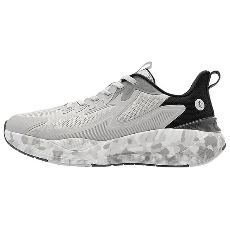 

QIAODAN Легкие, износостойкие, амортизирующие, низкие, повседневные кроссовки для бега, мужские, серо-черные