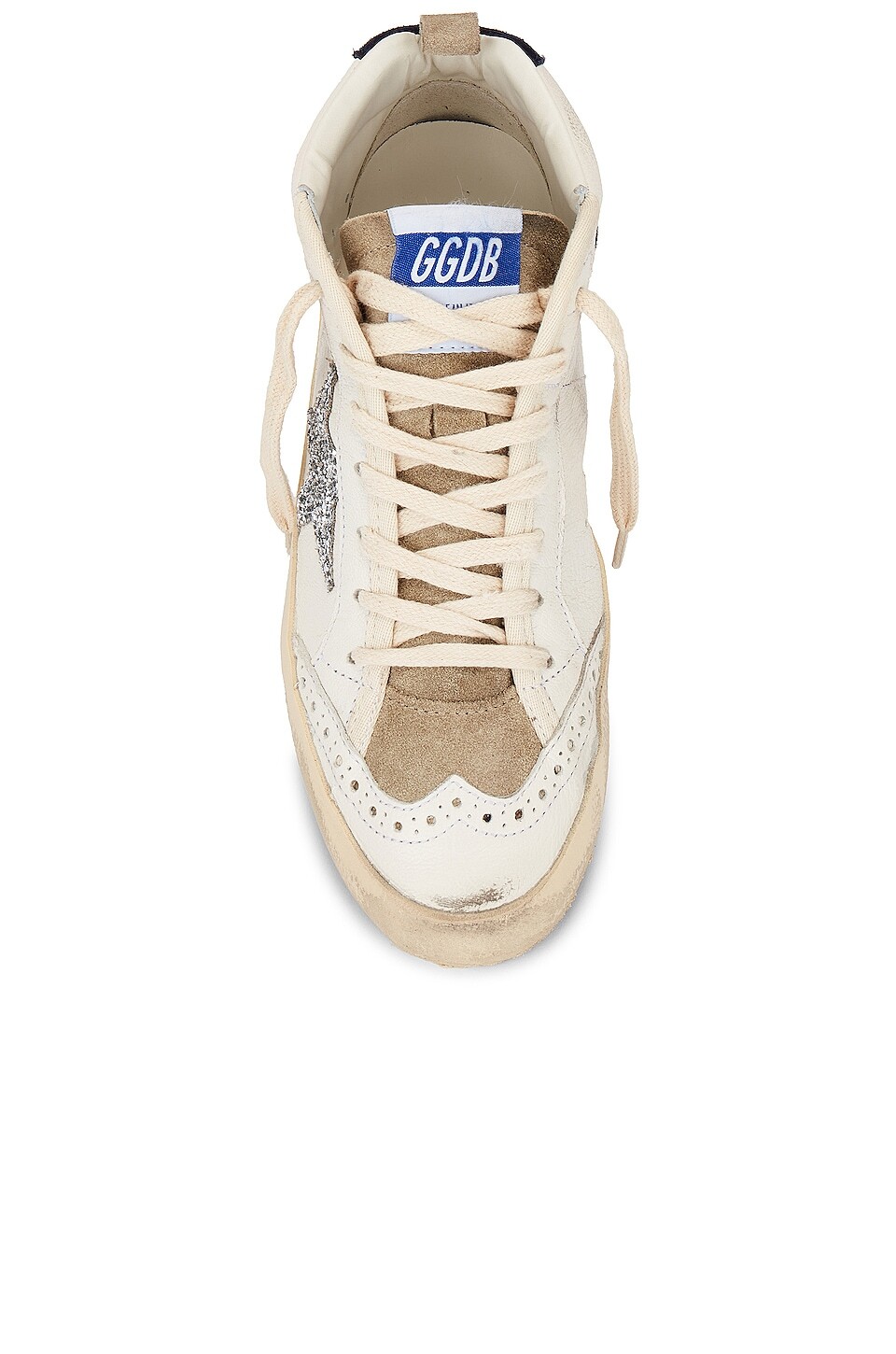 Кроссовки Golden Goose Mid Star, цвет White, Silver, Wine, & Medieval Blue — фото 4