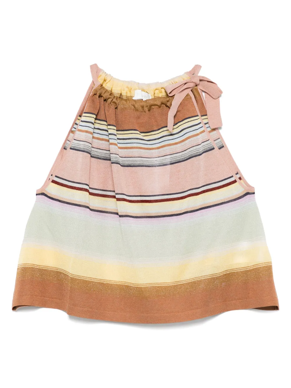 

Полосатый топ Coco с вырезом халтер ZIMMERMANN, коричневый