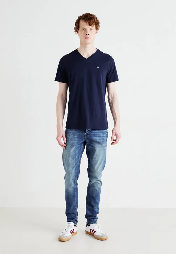 Повседневная футболка с микрологотипом и базовым дизайном vee Gap, Tapestry Navy — фото 2