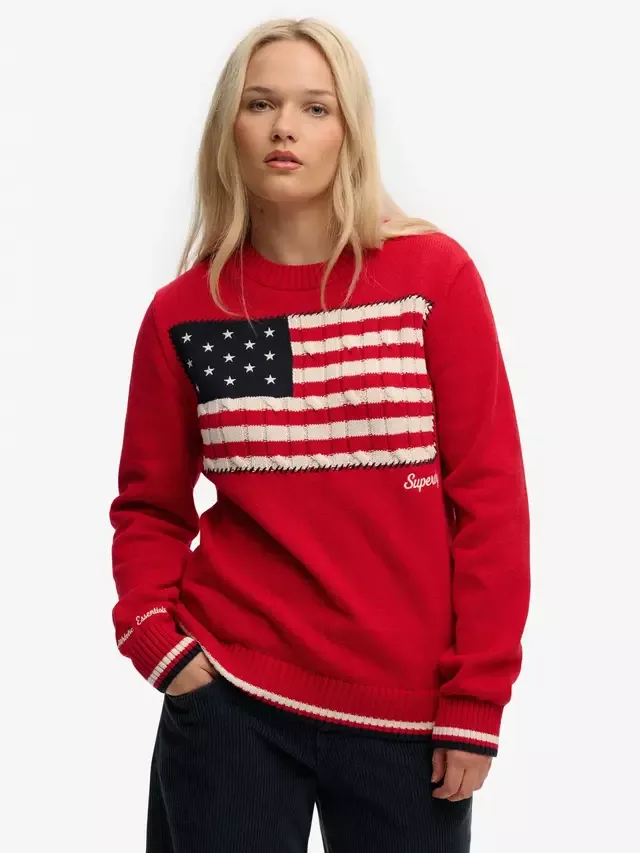 Спортивный комбинезон Athletic Essentials Americana Flag Jumper, цвет Varsity Red Superdry