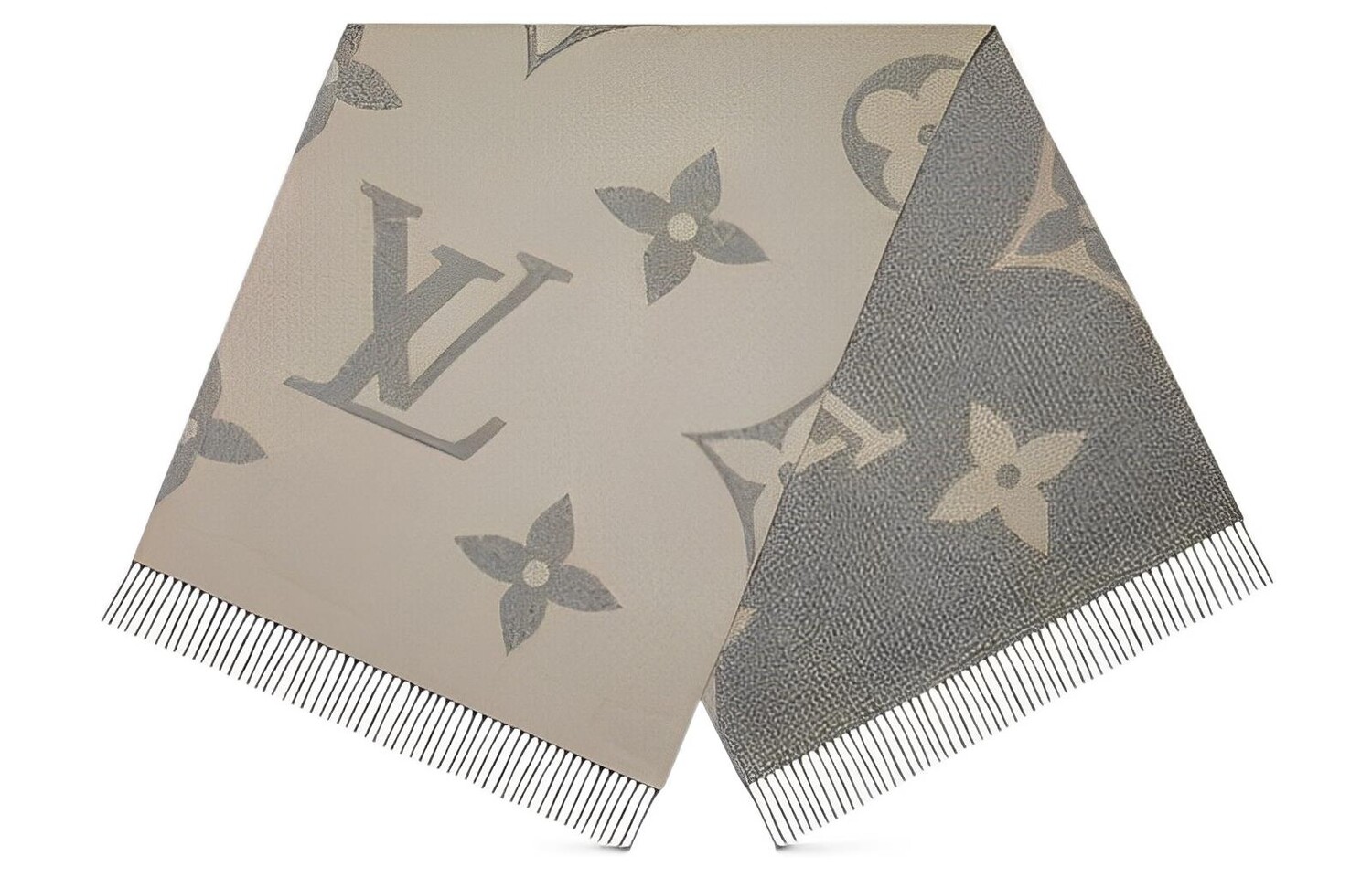 

Шарф вязаный Louis Vuitton мужской, белый / серый