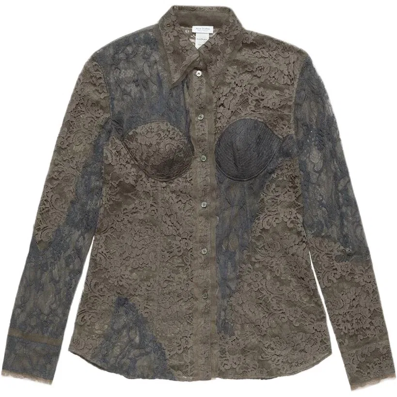 Рубашка женская Acne Studios Anthracite Gray
