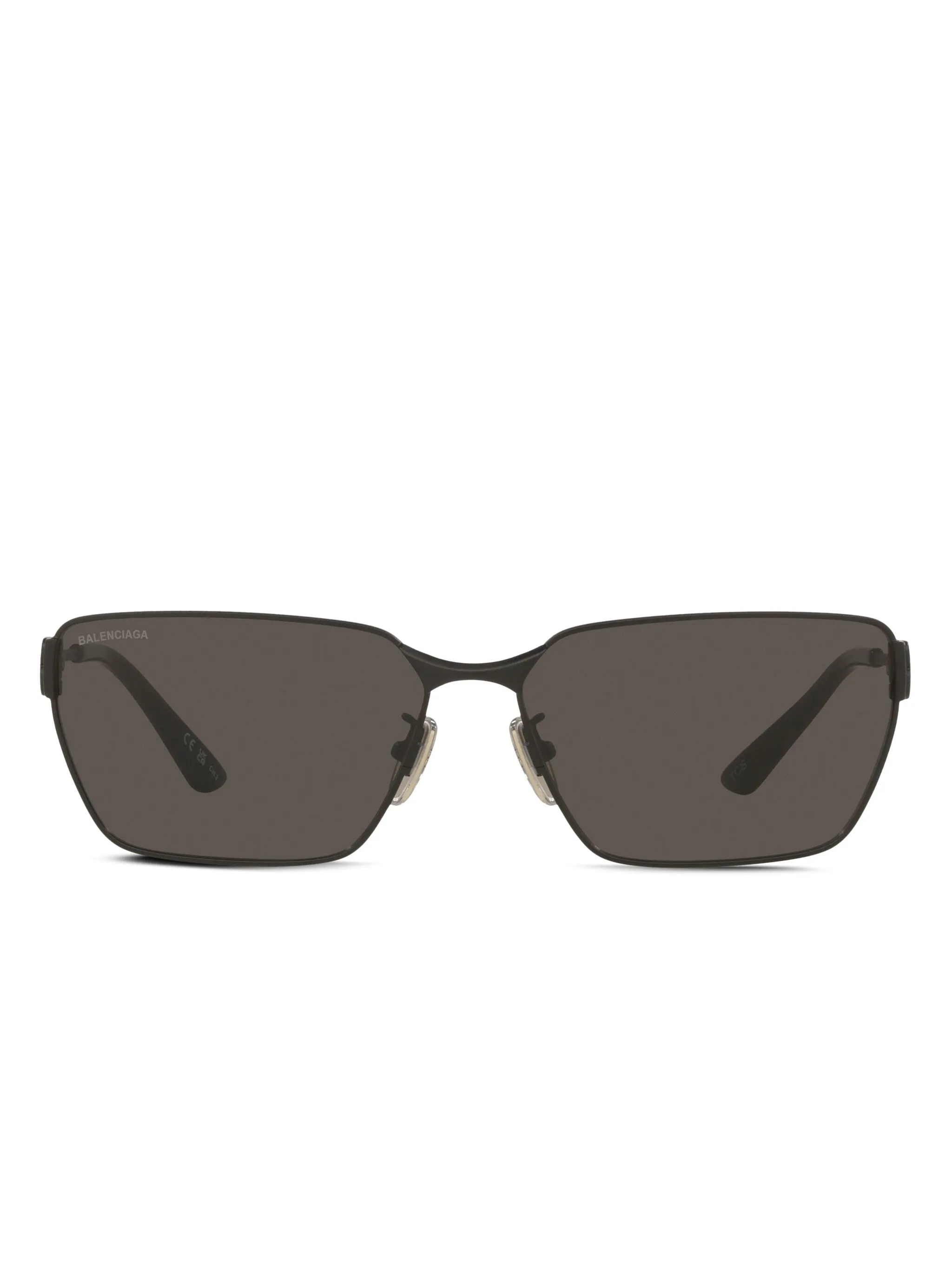 

Солнцезащитные очки в прямоугольной оправе Balenciaga Eyewear, черный