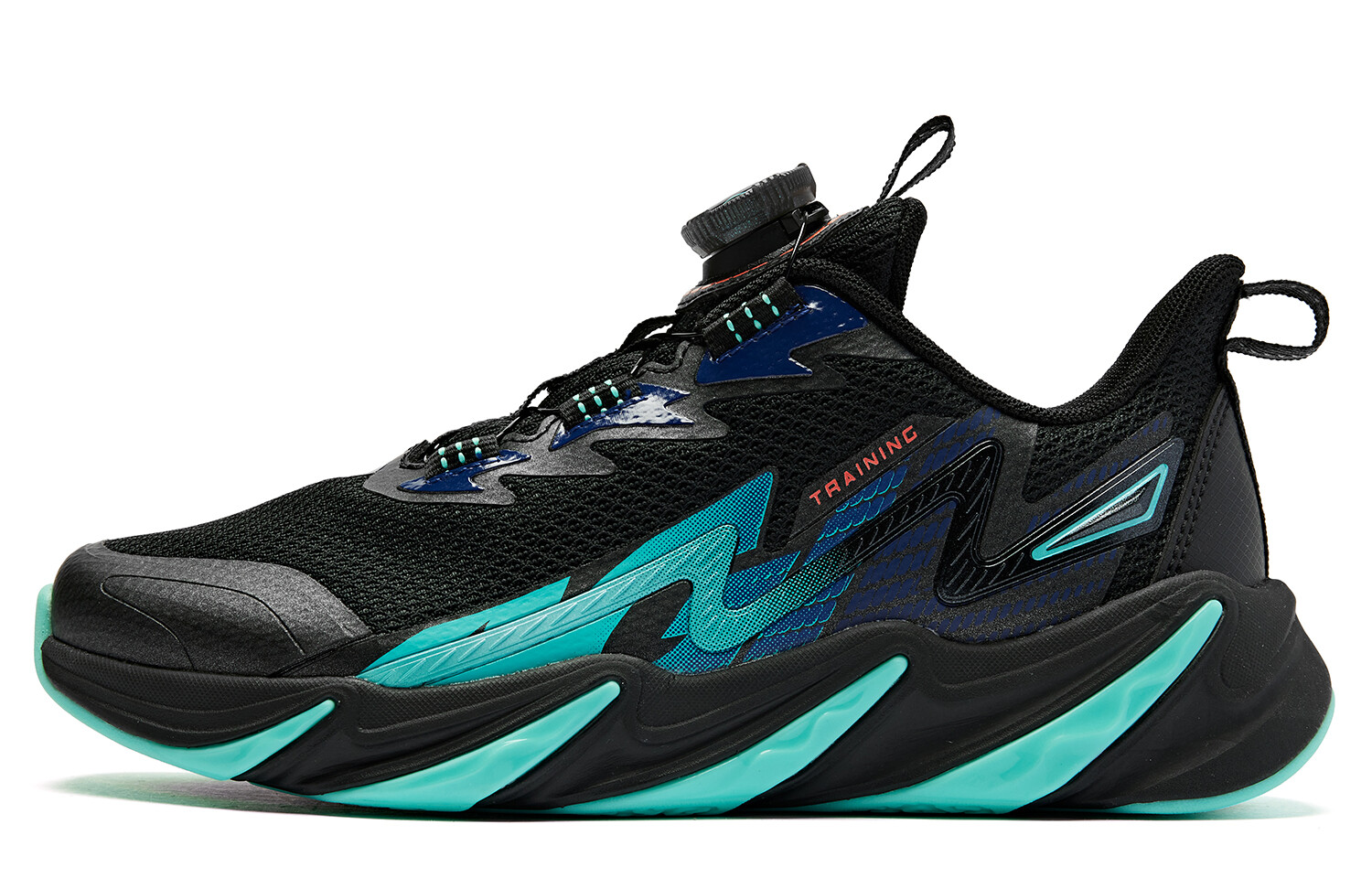 

Детские кроссовки GS Low-top Black/Spring River Green Qiaodan, черный