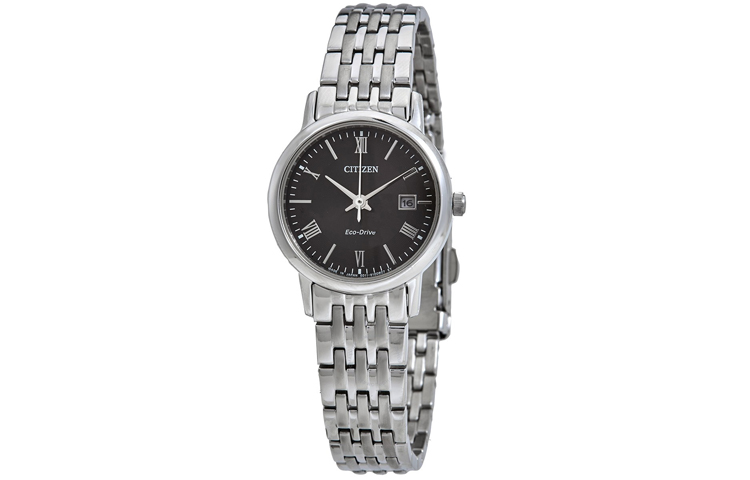 

CITIZEN Часы Ecology Drive Collection Solar Quartz Movement Stainless Steel Strap Watch Women's Watch Black Dial EW1580 50E, Black Dial