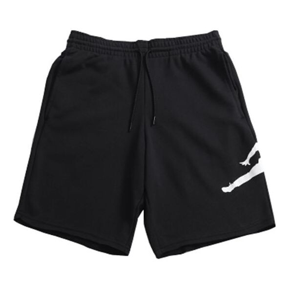 

Шорты jumpman large logo printing sports knit shorts black Air Jordan, черный