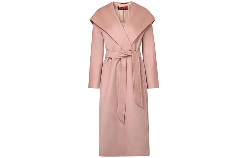 

Пальто с капюшоном и поясом Max Mara Studio MaxMara Studio, розовый