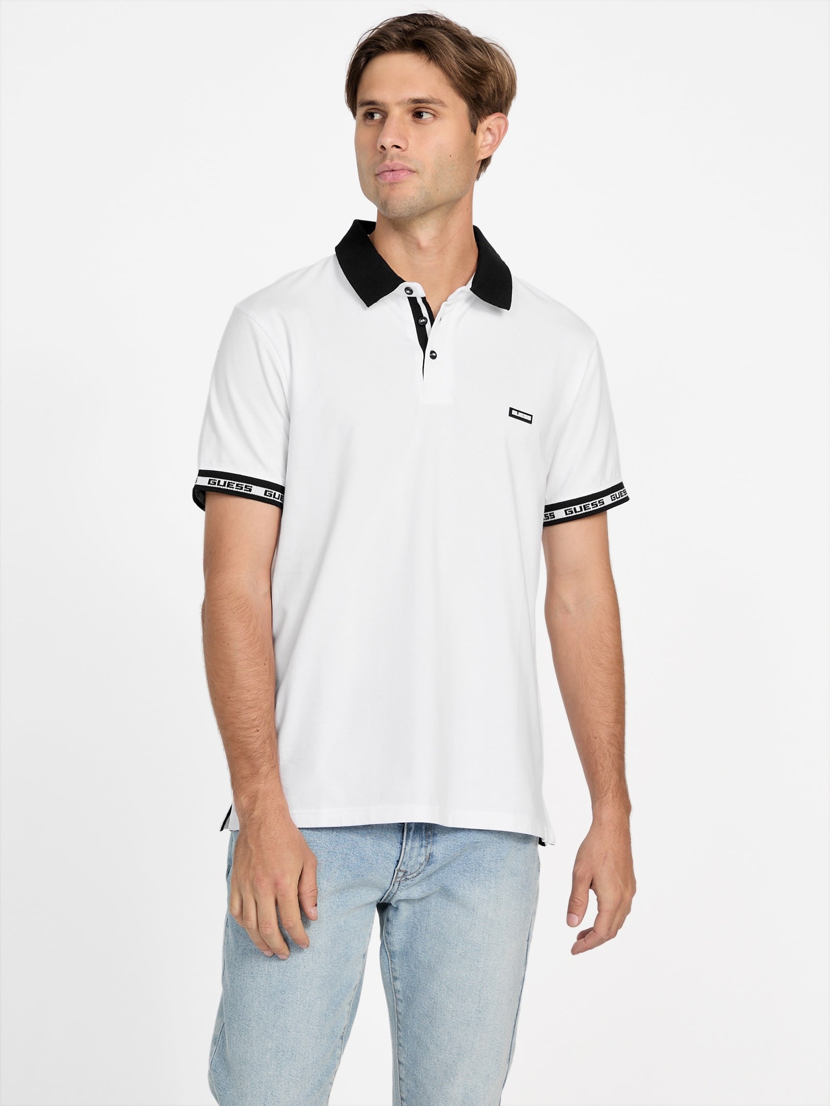 

Эко Ангел Поло Guess Factory, цвет pure white