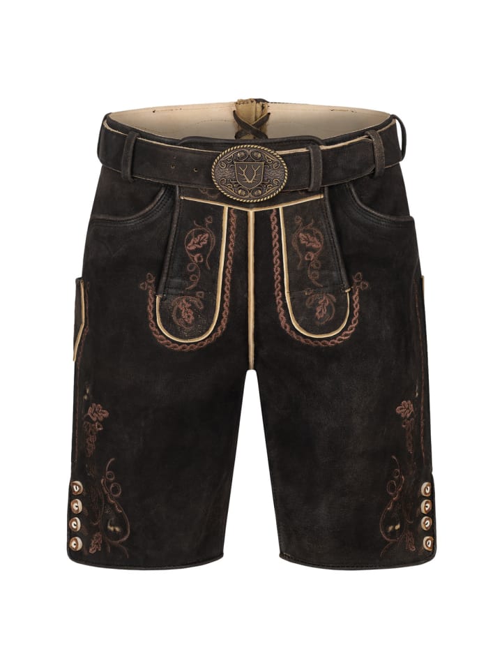 

KRÜGER Кожаные брюки Terence темно-коричневого цвета