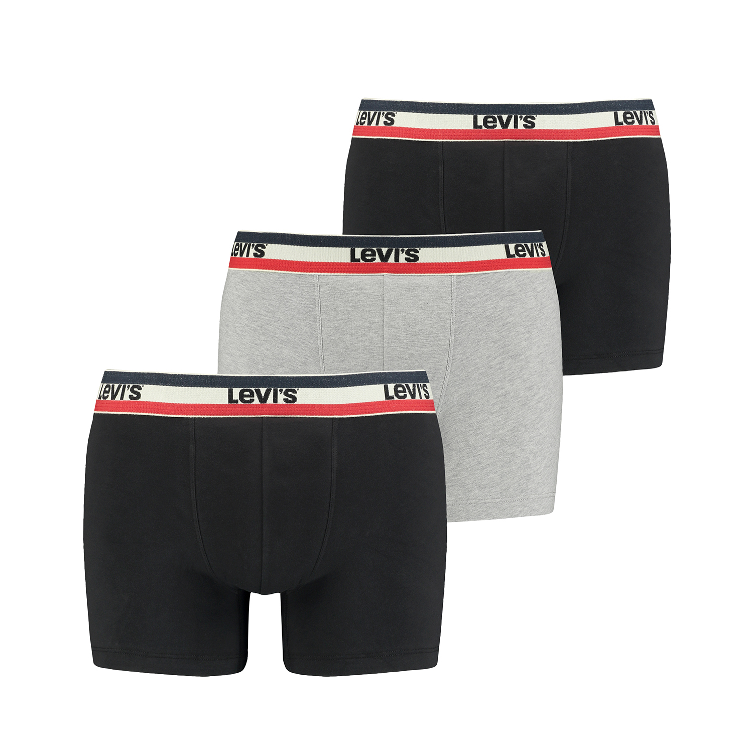 

Боксеры Levi´s Boxershorts LEVIS Men Sprtswr Logo Boxer 3P, цвет Black / Grey Melange