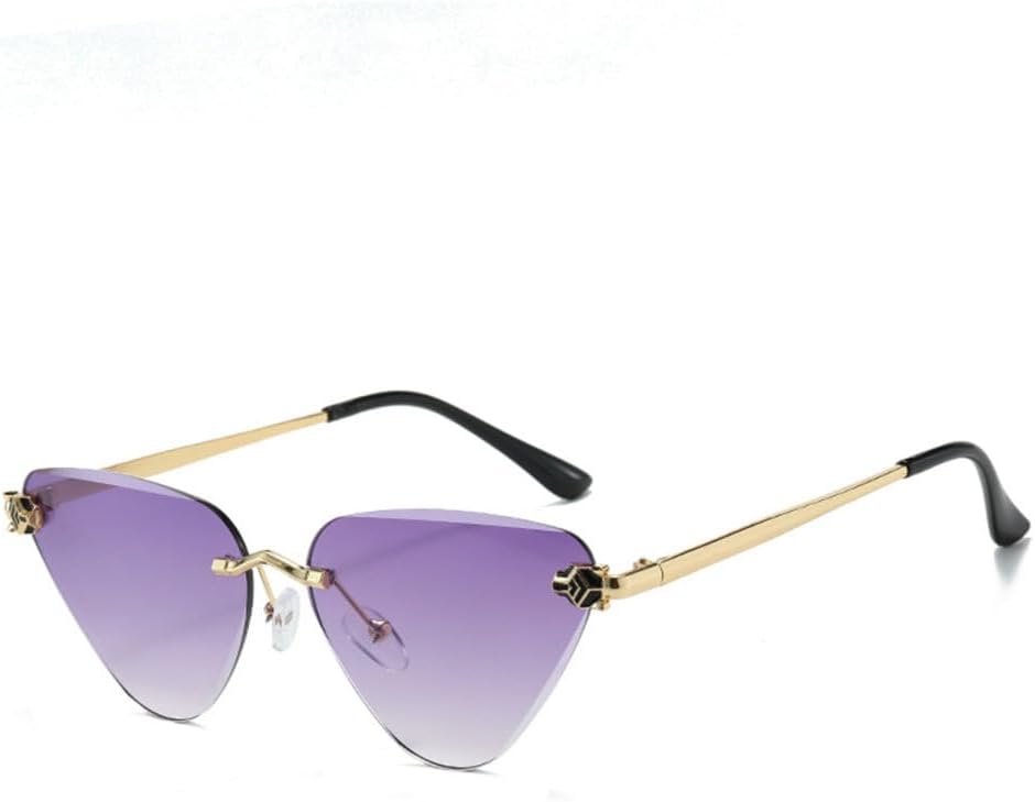 

Модные треугольные солнцезащитные очки для женщин и мужчин, «кошачий глаз», градиентные линзы, оправа из сплава и металла, роскошные очки с защитой от УФ-излучения UV400 LVTFCO, C4