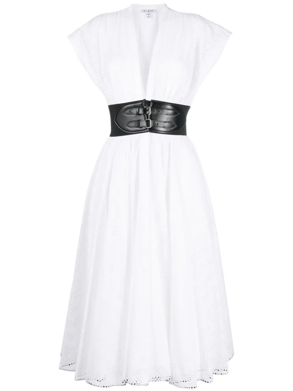 

Платье с перфорацией Alaïa, белый