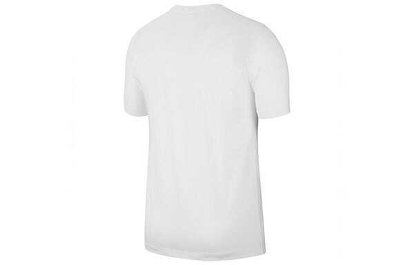 Футболка m nsw tee icon futura casual sports breathable alphabet printing round neck short sleeve white Nike, белый — фото 2