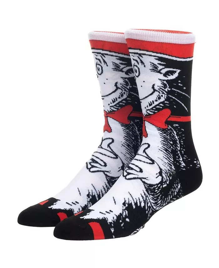 

Мужские носки Dr Seuss Cat in the Hat 360 Character Crew Socks Dr. Seuss, мультиколор