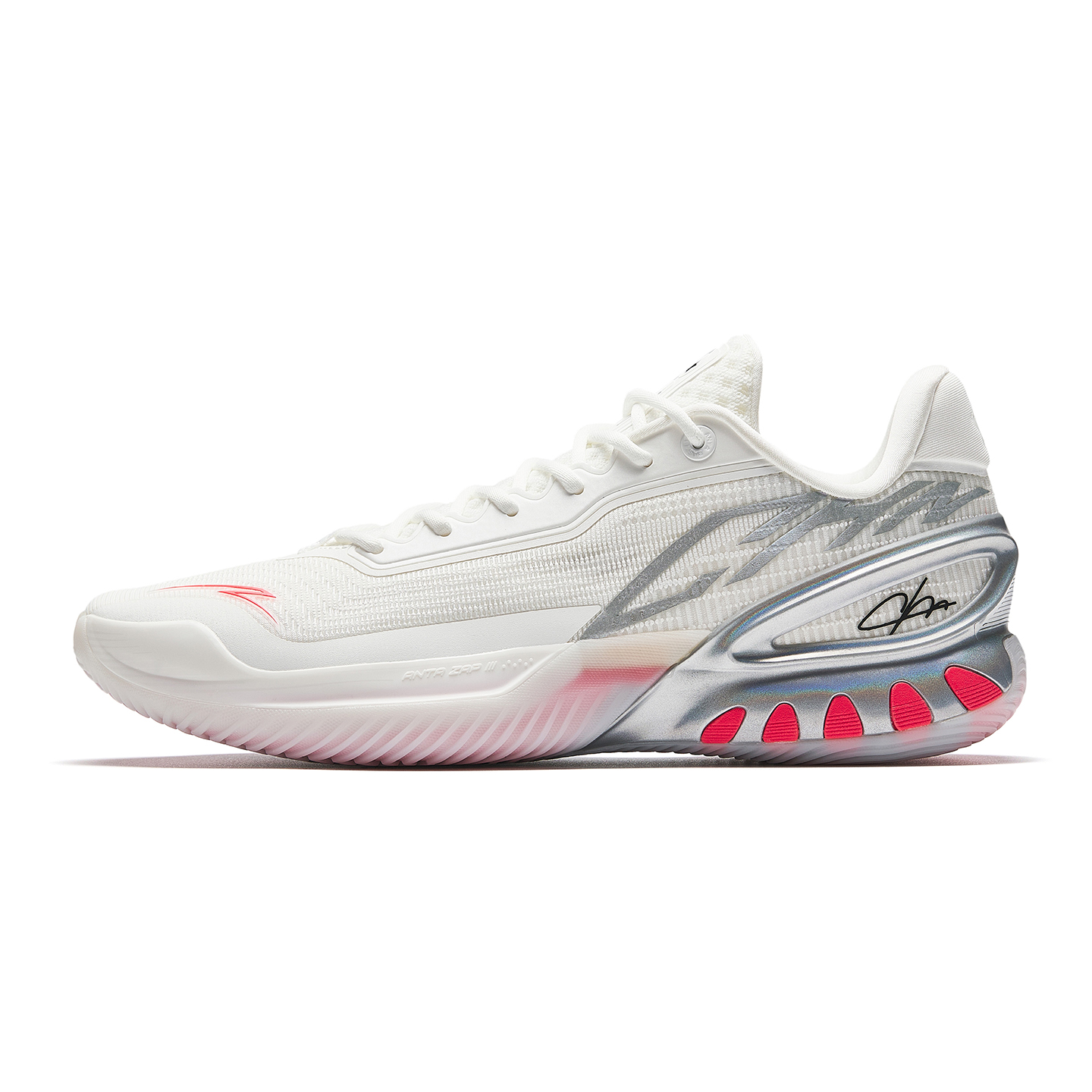 

ANTA Кроссовки баскетбольные мужские низкие белые красные Zap 3 Cushioning, Wear Resistant