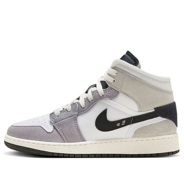 

Кроссовки 1 mid se craft 'inside out - cement grey' Air Jordan, серый