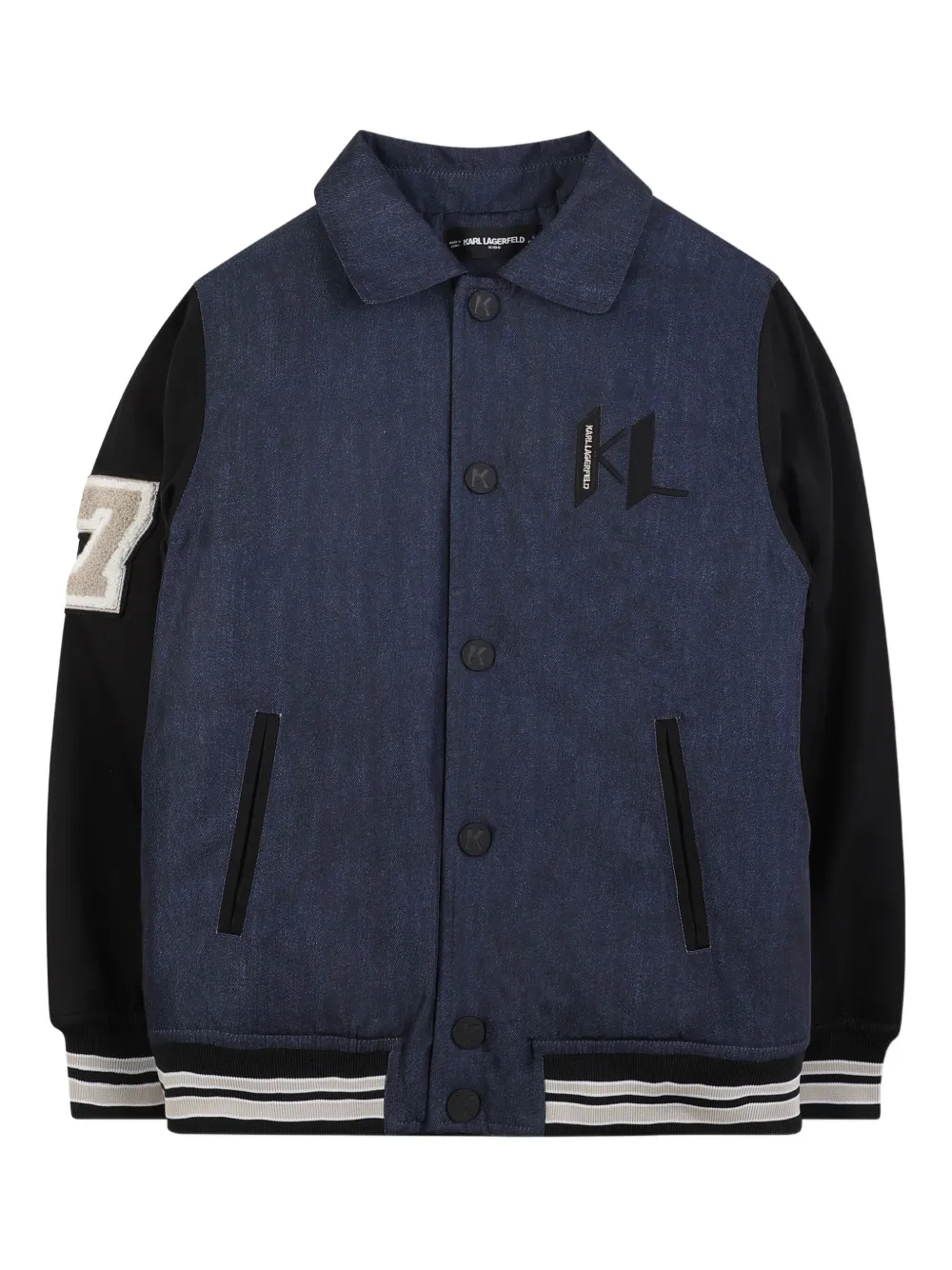 

Джинсовый бомбер KARL LAGERFELD KIDS, синий