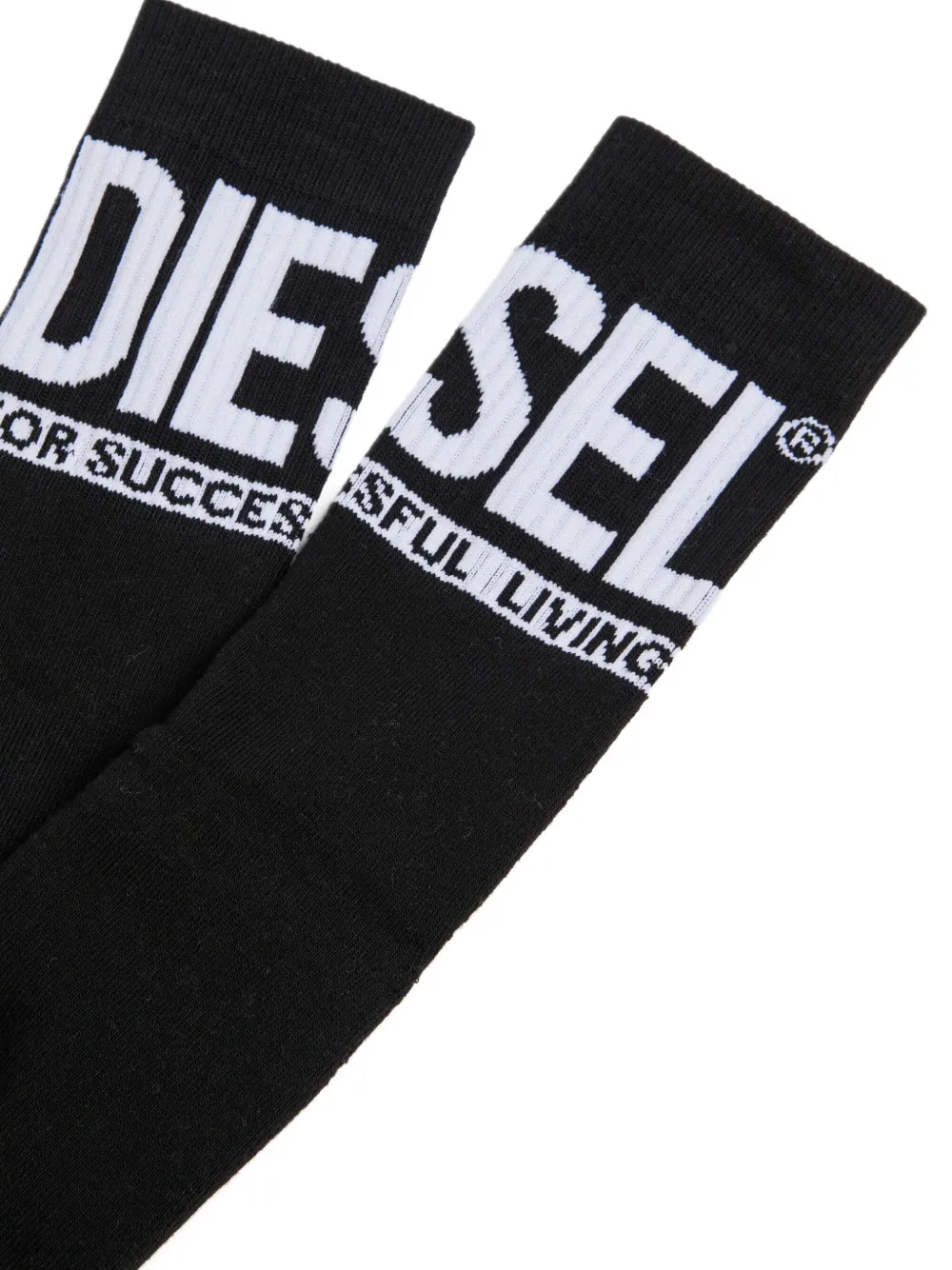 Комплект из четырех пар носков с логотипом Diesel Kids, черный — фото 3