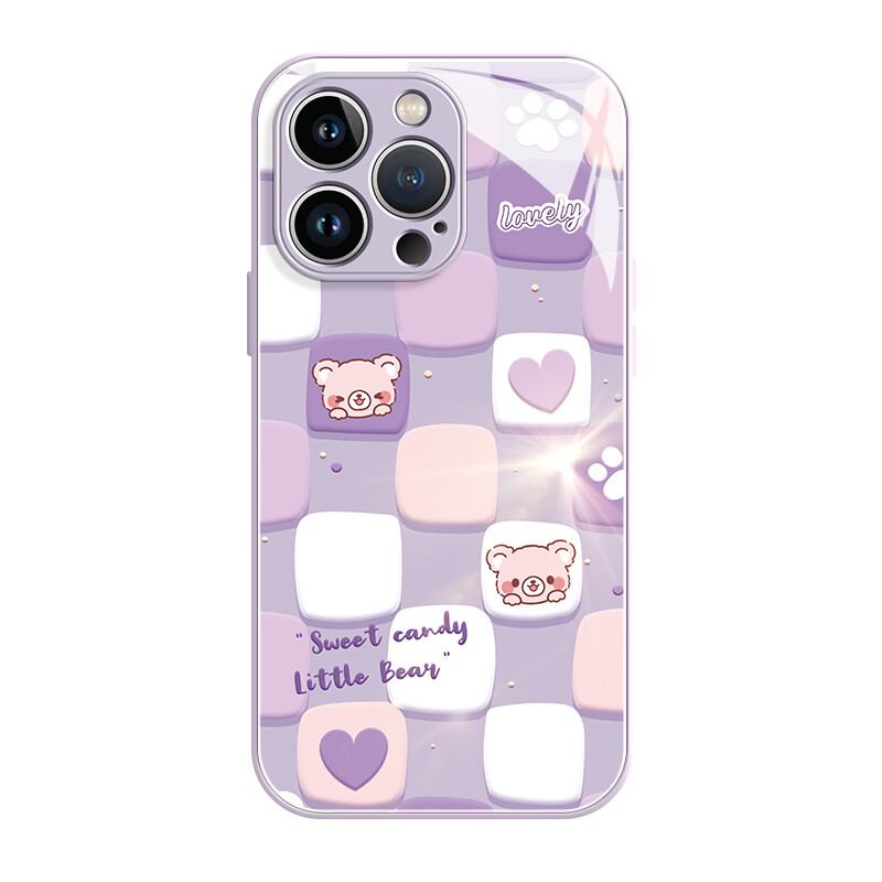 

Чехол для телефона Lingtao Leading Taobao, XX36 Sweet Bear Grass Purple Liquid Glass