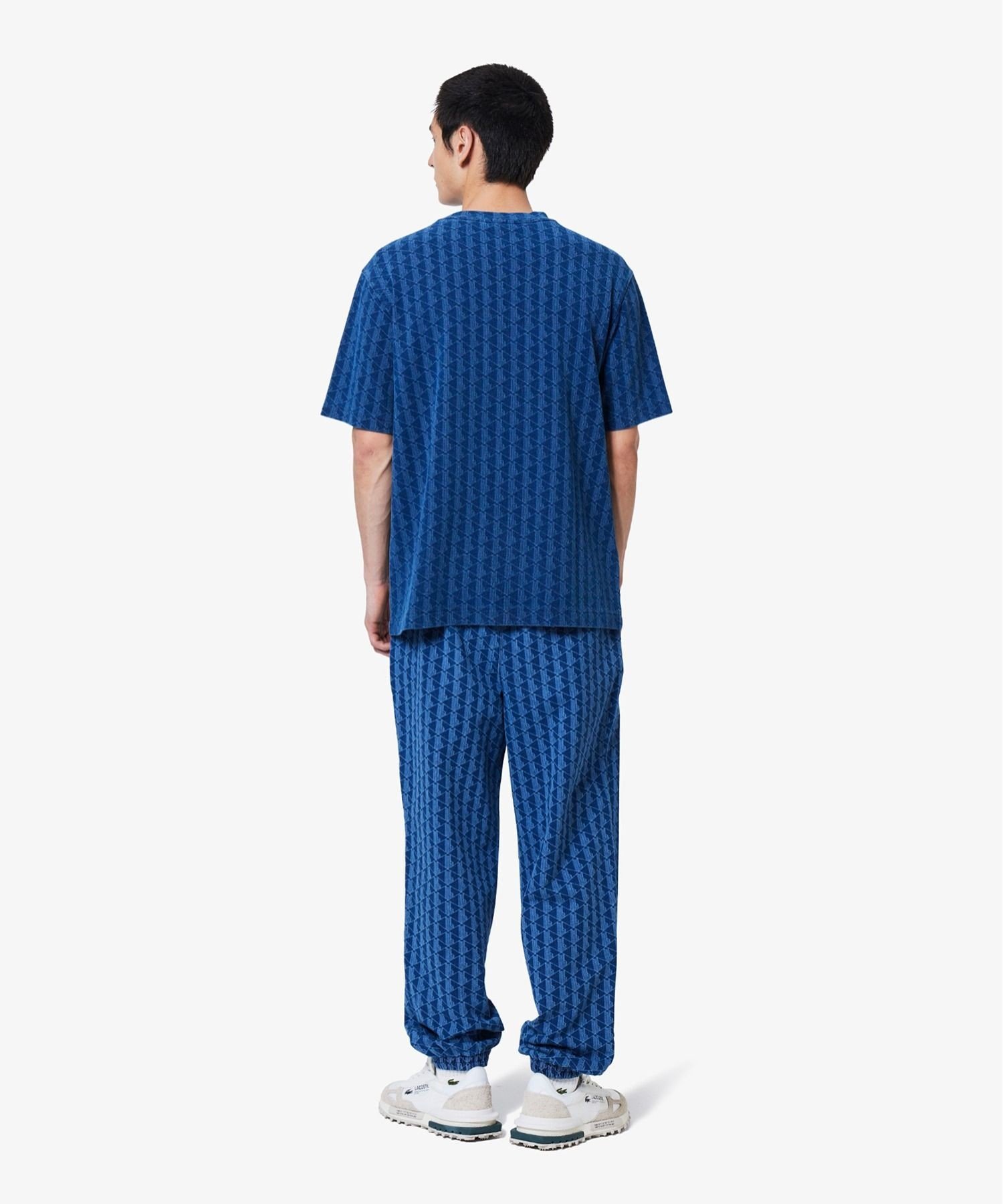 Спортивные брюки с монограммой цвета индиго LACOSTE, Light Indigo Blue — фото 2