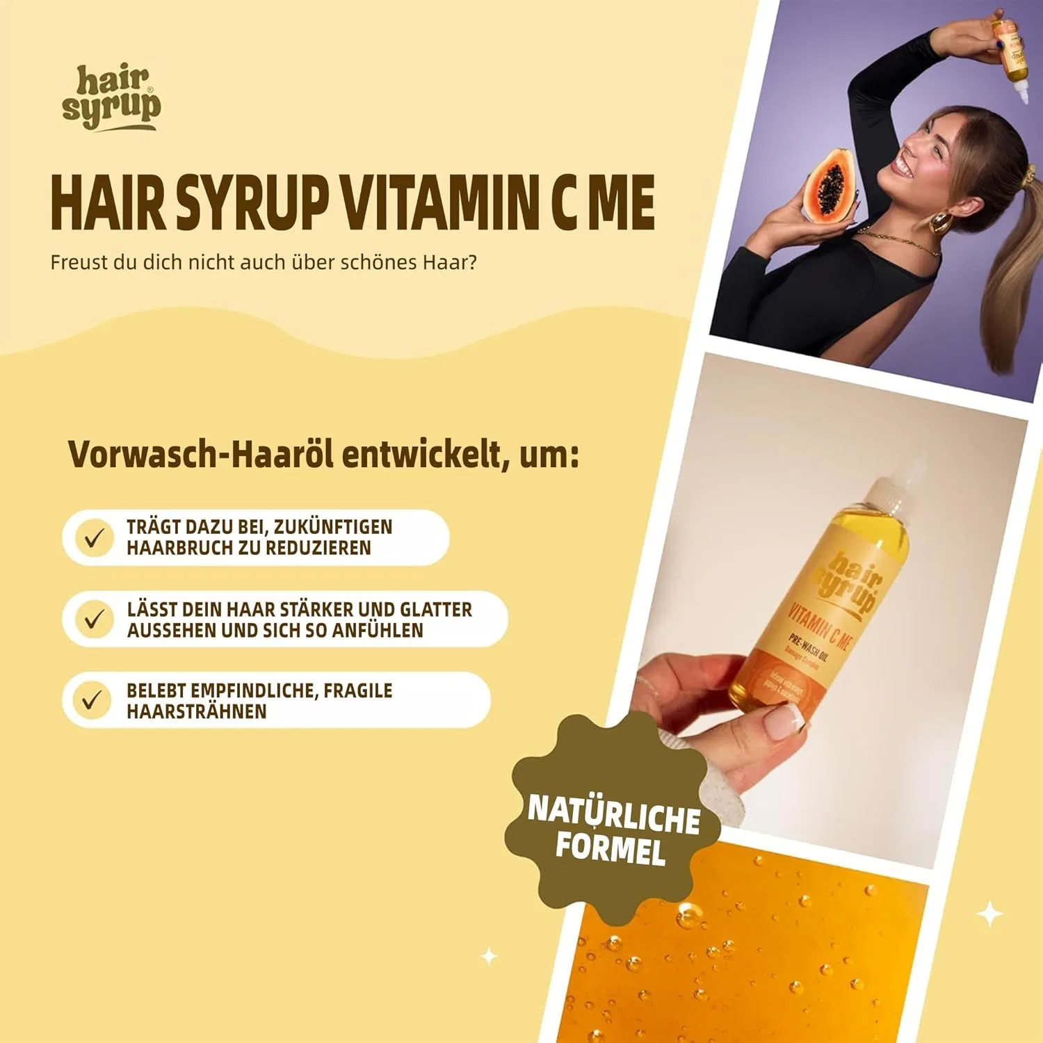 Масло для волос перед мытьем «Vitamin C Me» от Hair Syrup (300 мл) Hair Syrup — фото 2