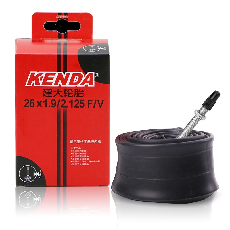 

KENDA 26*1,9/2,125 горный велосипед внутренняя трубка из бутилкаучука с французской горловиной, прочная антидавленная анти-длинный клапан