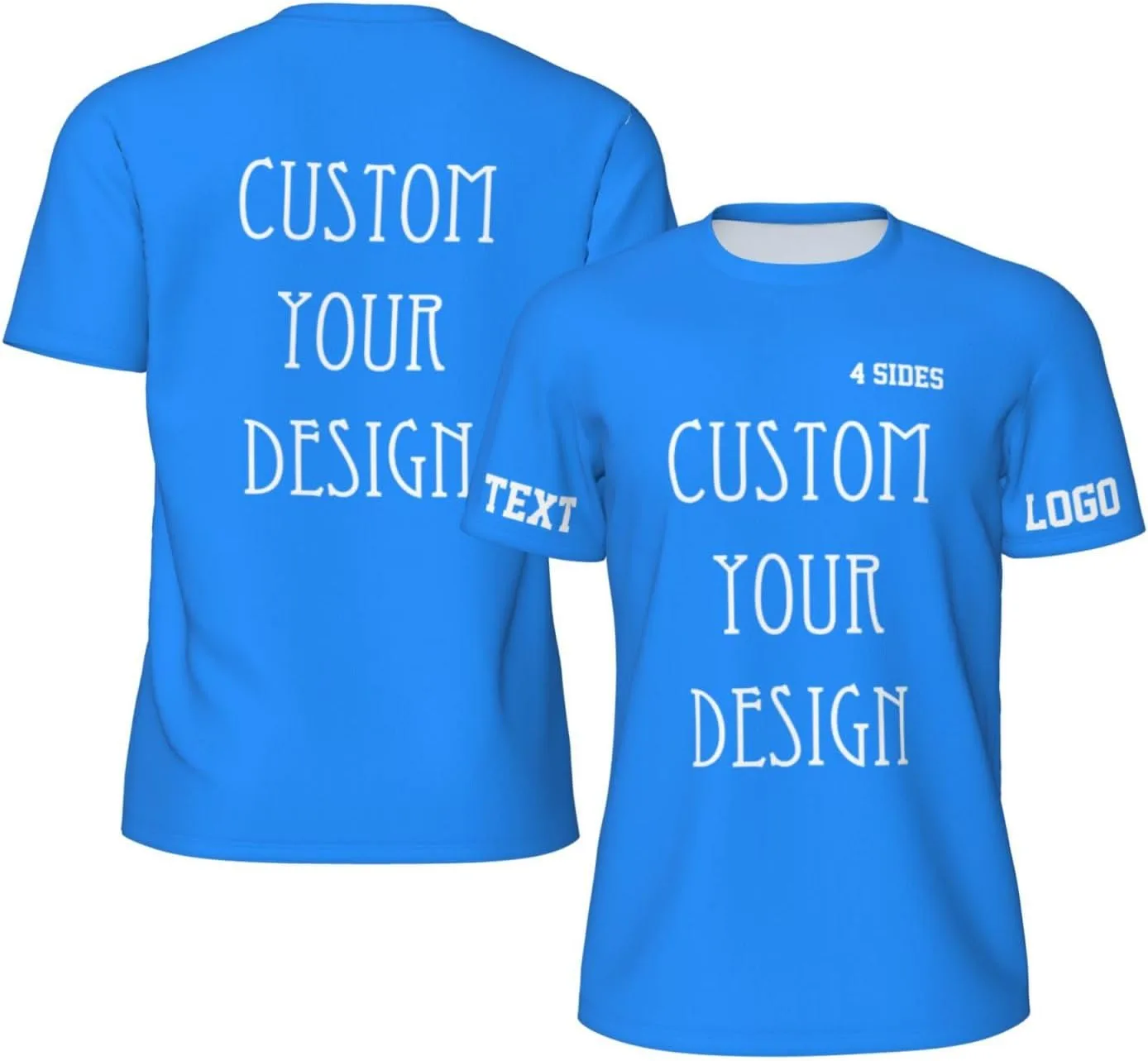 

Футболка Custom для мужчин с принтом на все стороны