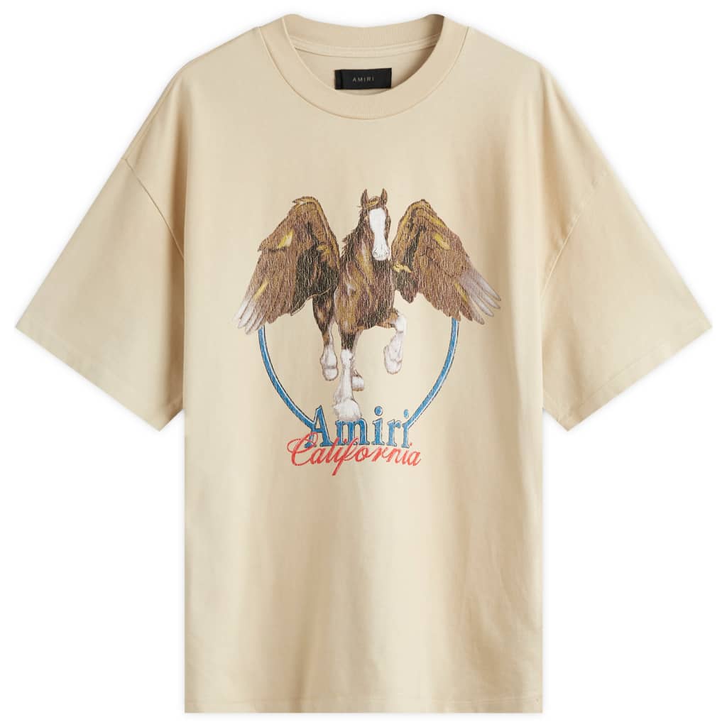 

Футболка Vintage wash Pegasus Amiri, цвет alabaster