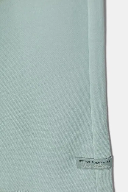 Широкие спортивные штаны детские United Colors of Benetton, бирюзовый — фото 3