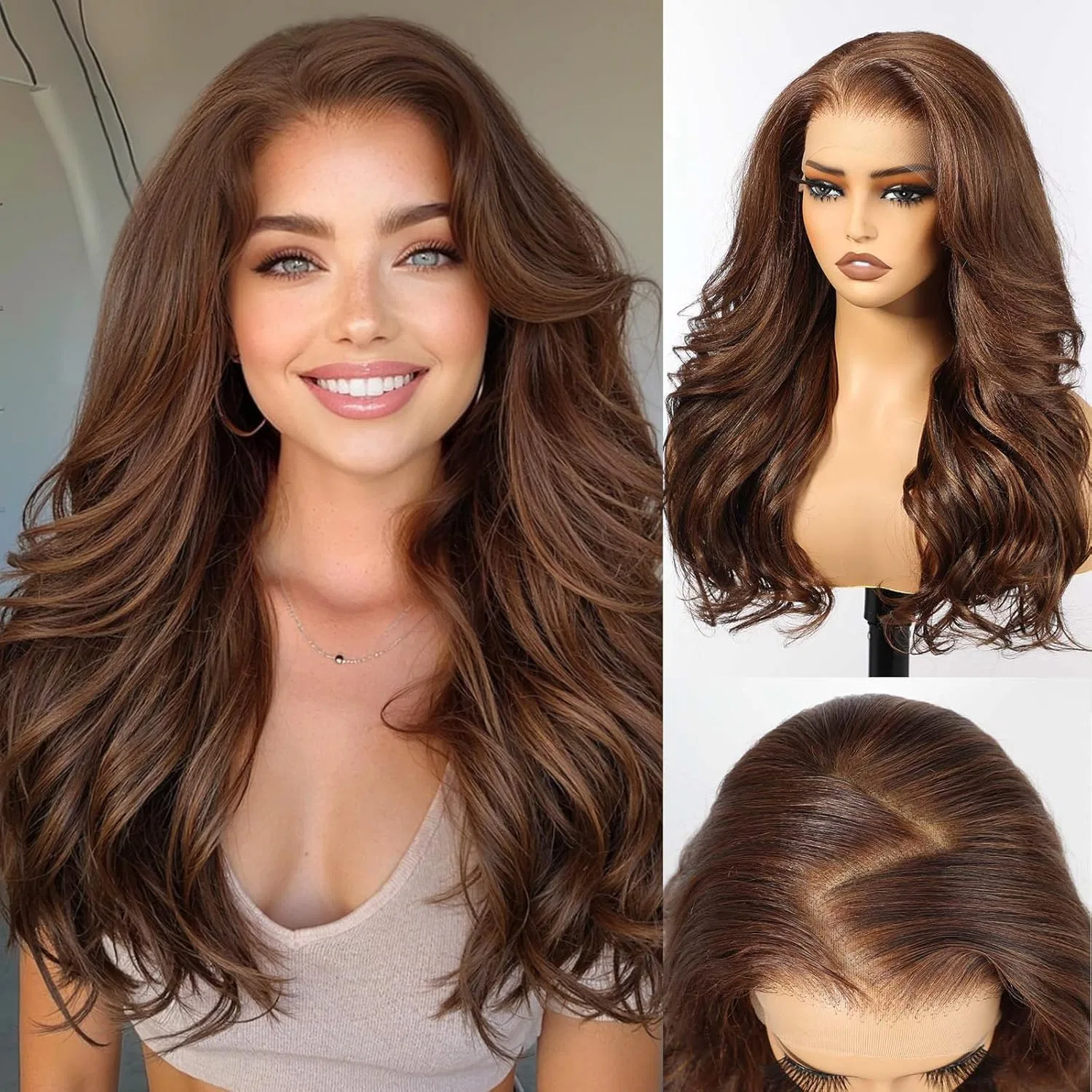 Синтетический парик «HAIRCUBE» с кружевом спереди Haircube, Chocolate Brown