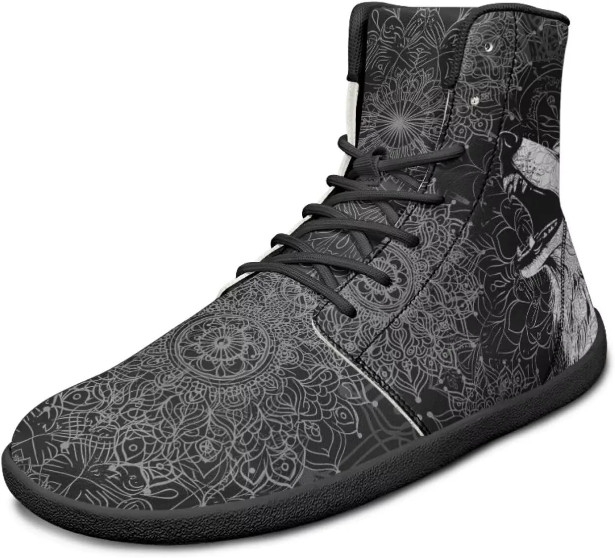 Мужские и женские босоножки Mens Wolves с высоким верхом, минималистичные кроссовки для трейл-раннинга с принтом лошади, босоножки с широкой носочной частью, кроссовки с принтом дракона Glomenade — фото 4