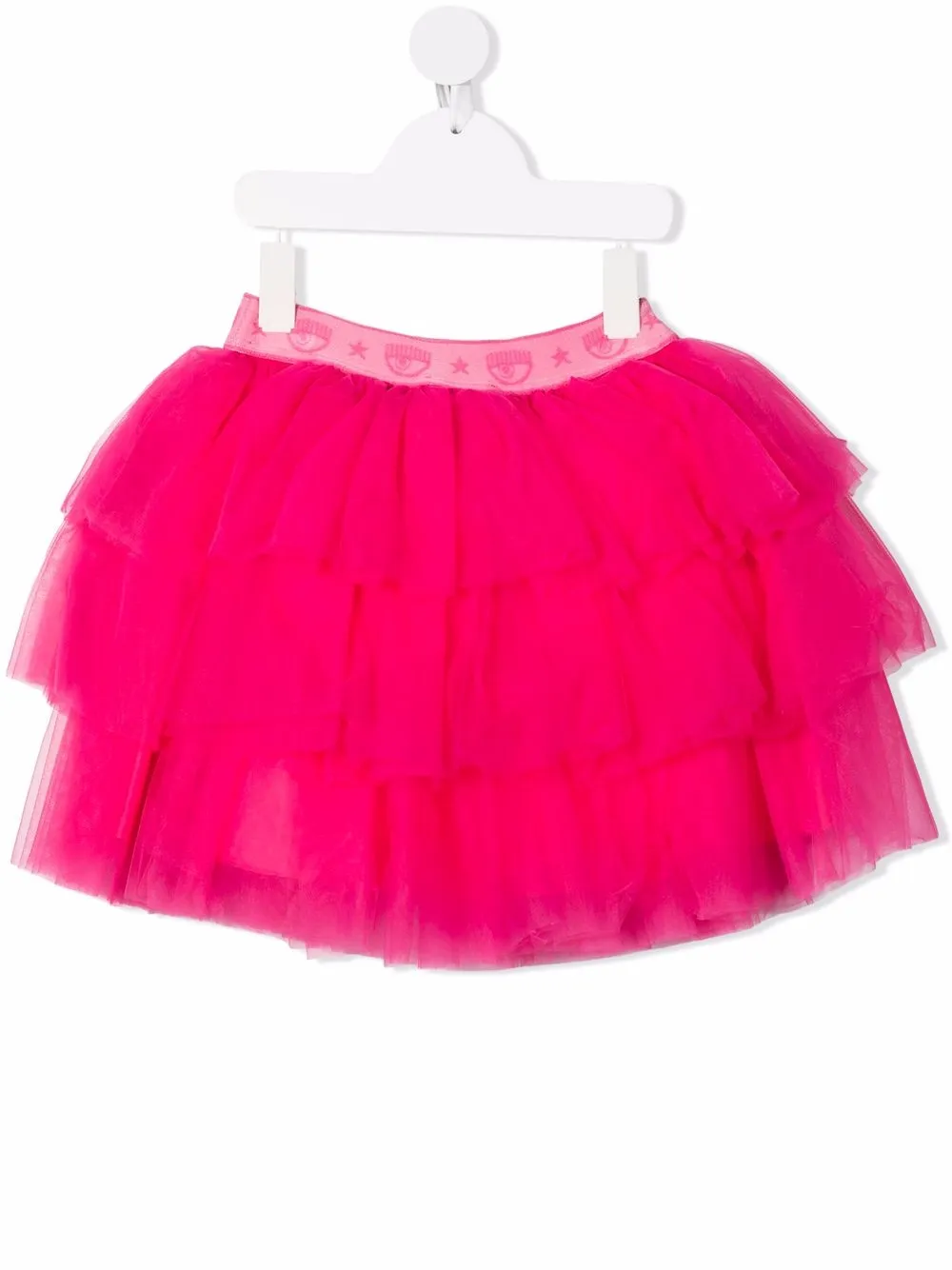 

Юбка из тюля с логотипом Chiara Ferragni Kids, розовый