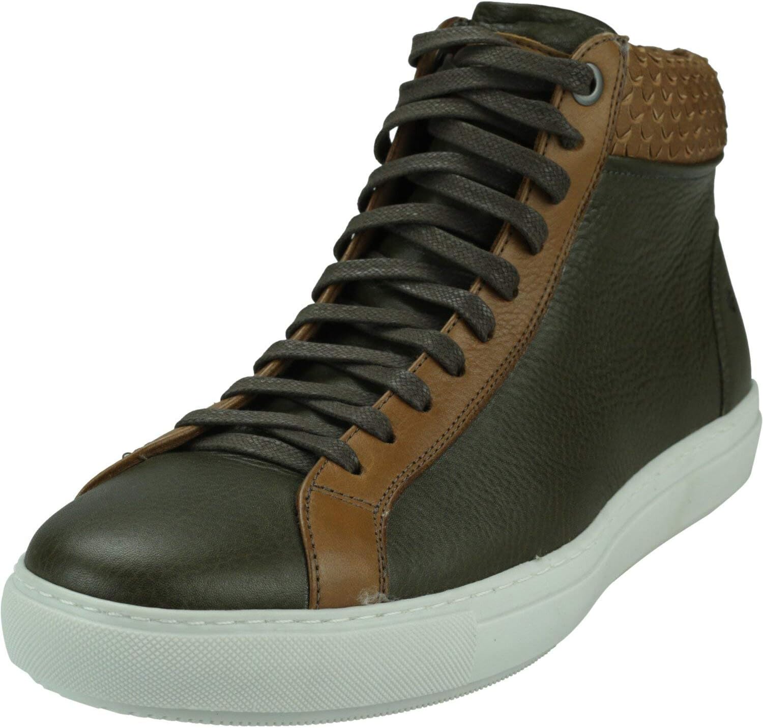 

Мужские кожаные люксовые кроссовки Brothers United с шнуровкой, оливковый