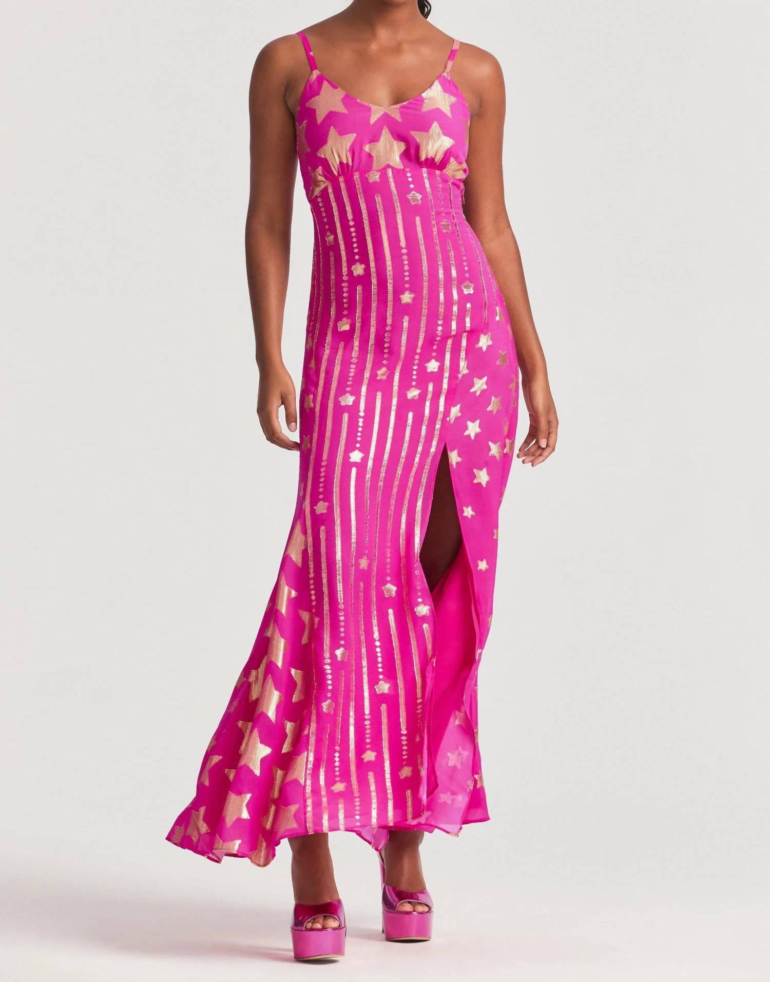 

Платье Shine в цвете Very Berry LoveShackFancy